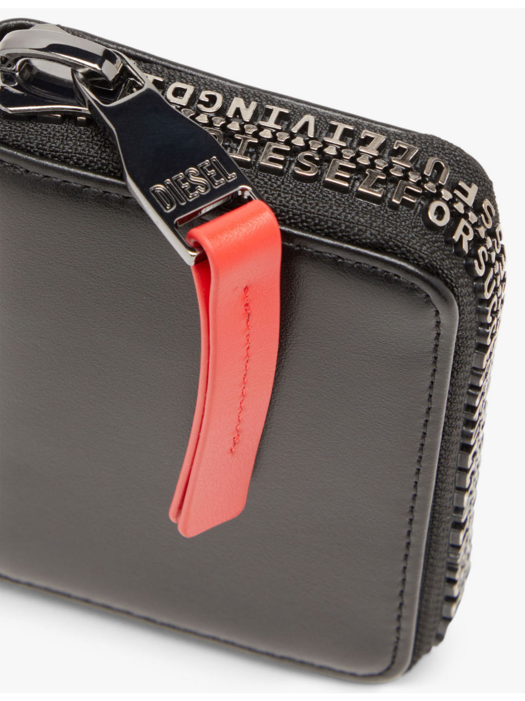 Zip-D logo-embossed leather key holder wallet - 2