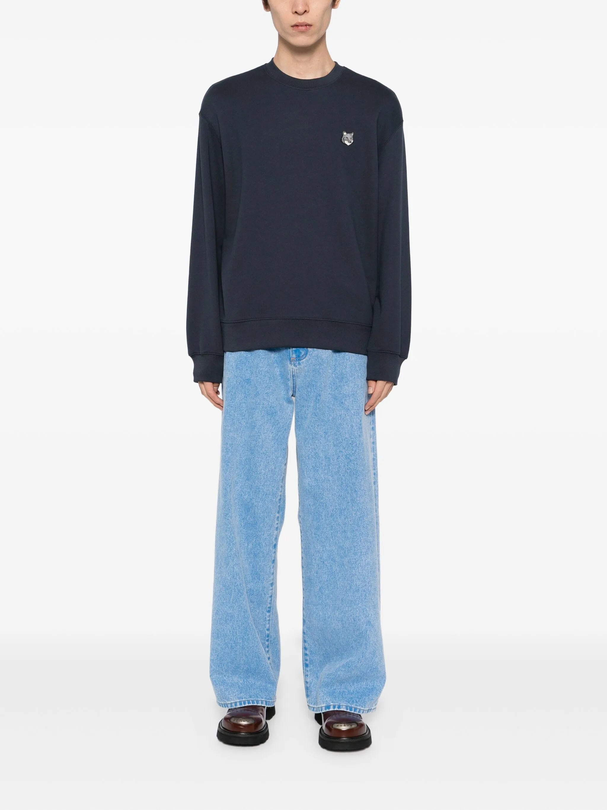 Maison Kitsuné Embroidered-logo Patch Sweatshirt - 5