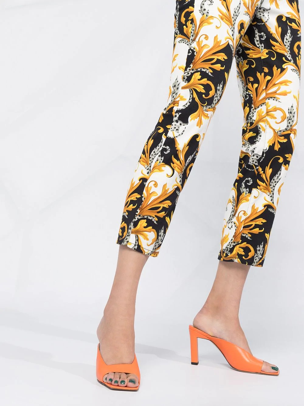 Acanthus print cropped jeans - 5