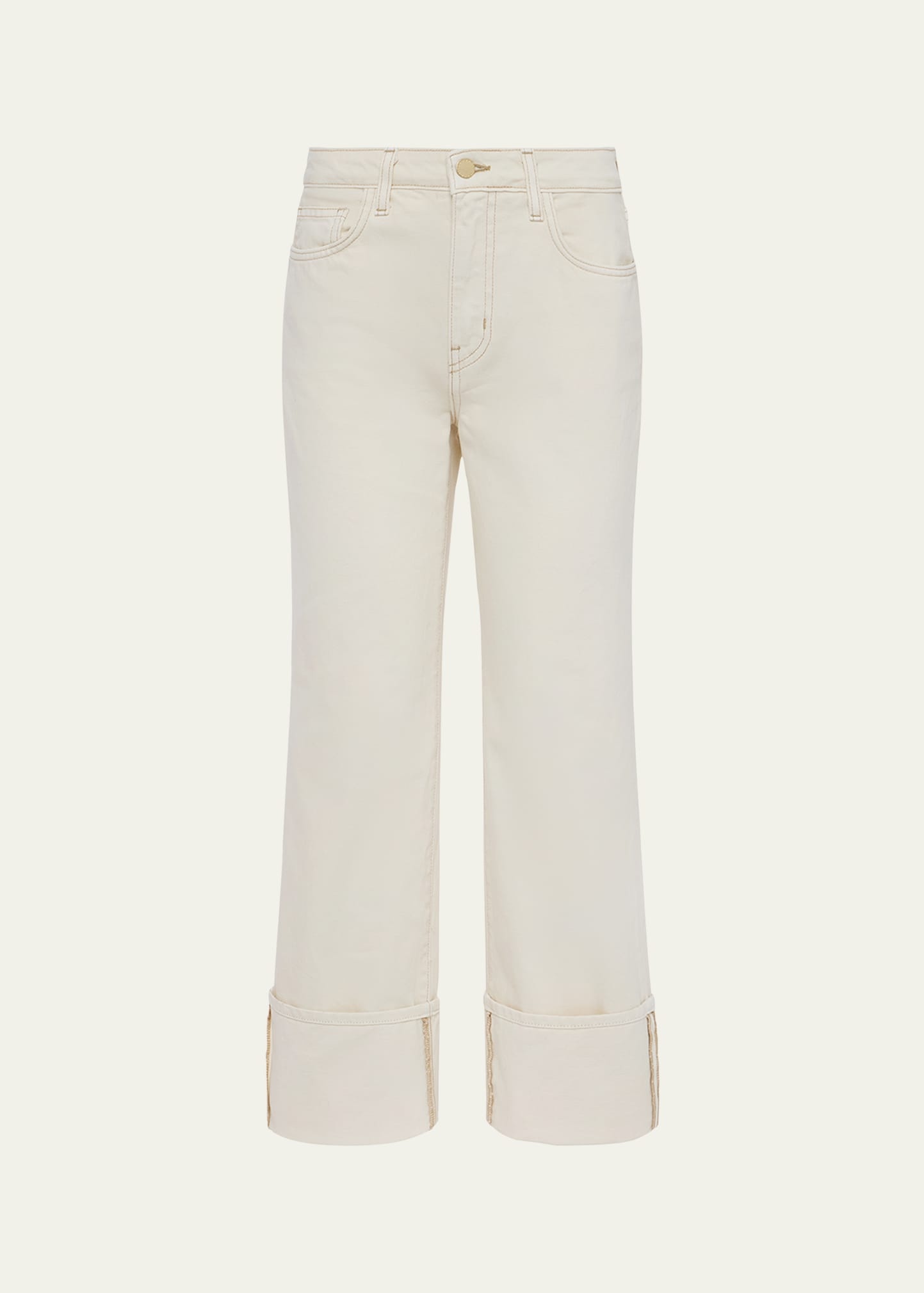 Leighton Ultra-High Rise Cuffed Stovepipe Jeans - 1