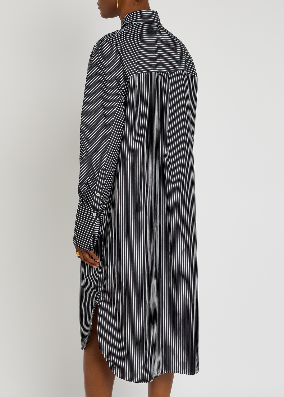Toteme Striped Cotton Midi Shirt Dress - 3