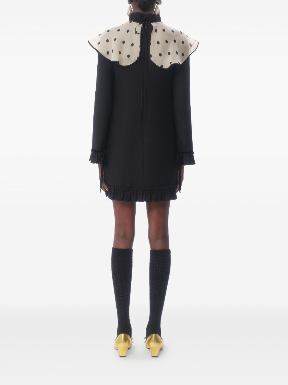 high-neck mini dress - 4