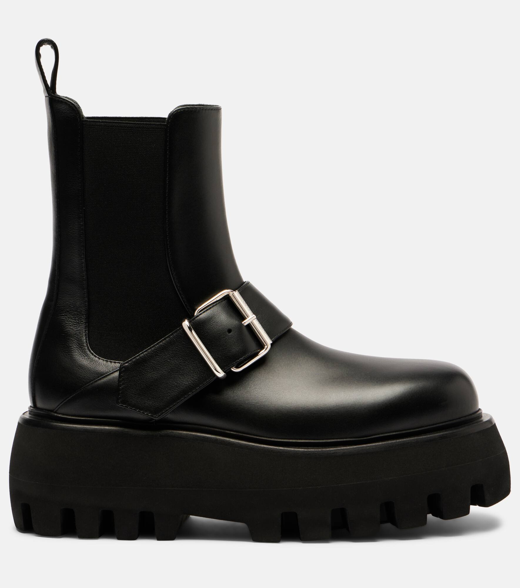 Sofa Buckle leather ankle boots - 4
