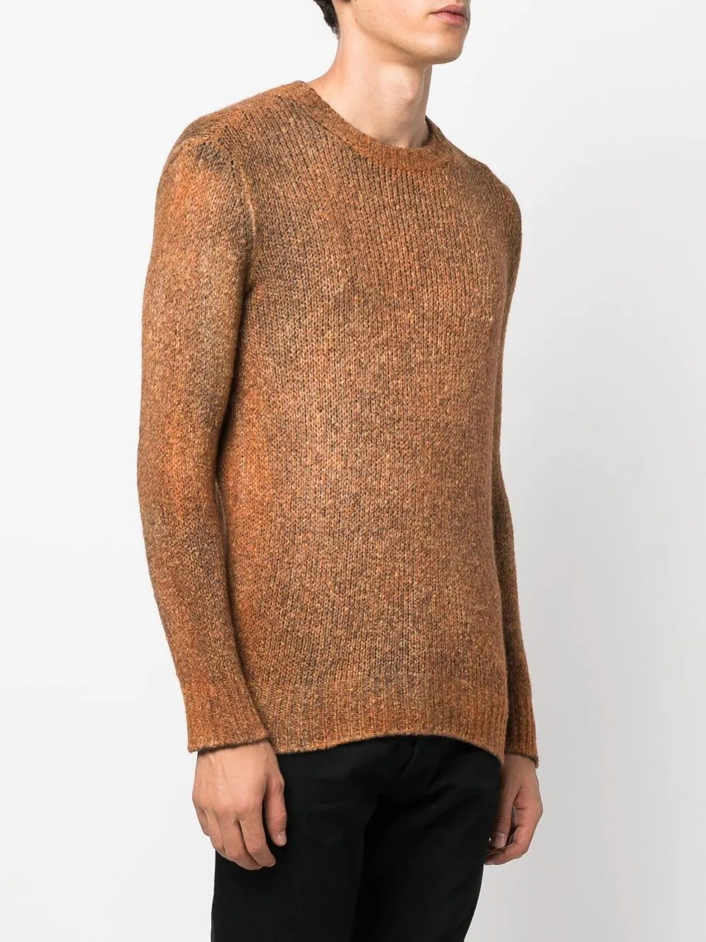 melange-effect crewneck jumper - 4