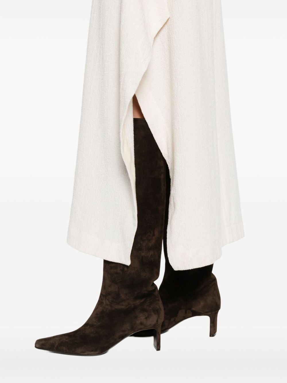 draped-hem tank midi dress - 5