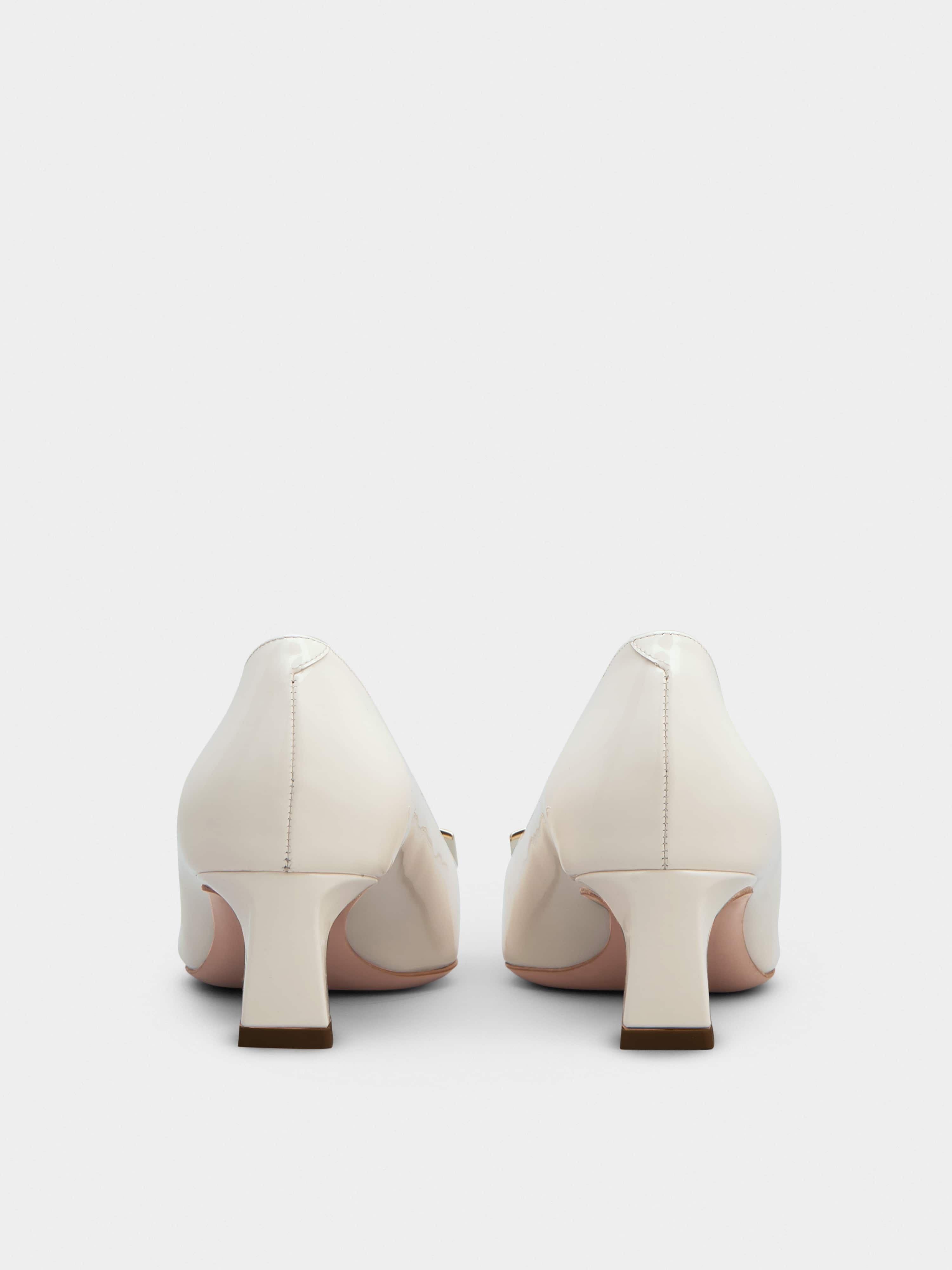 Trompette Metal Buckle Pumps in Patent Leather - 5