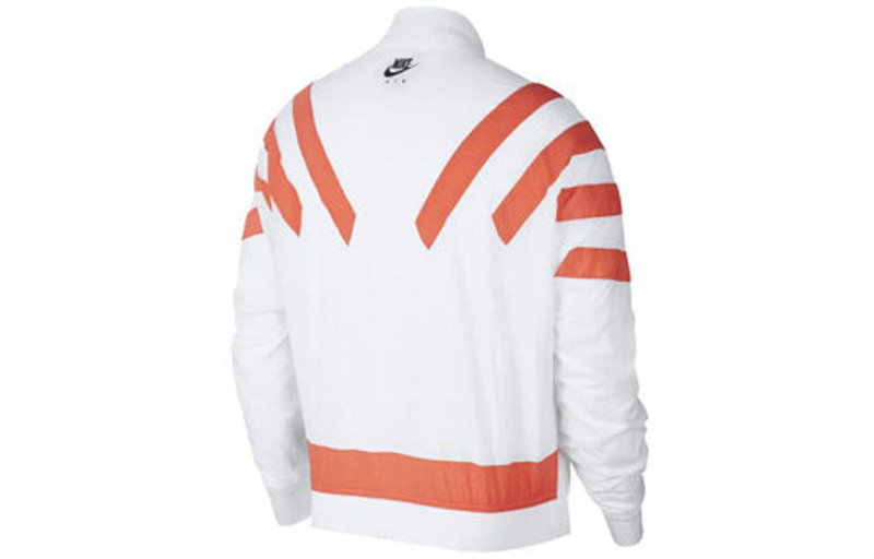 Jordan Air Jordan Srt Lgc Nylon Jacket Stripe Zipper Jacket 'White Red' BV5406-100 outlook