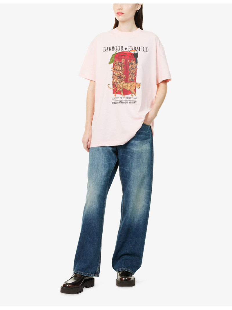 Barbour Barbour x FARM Rio Maria Clara Cotton-Jersey T-Shirt outlook