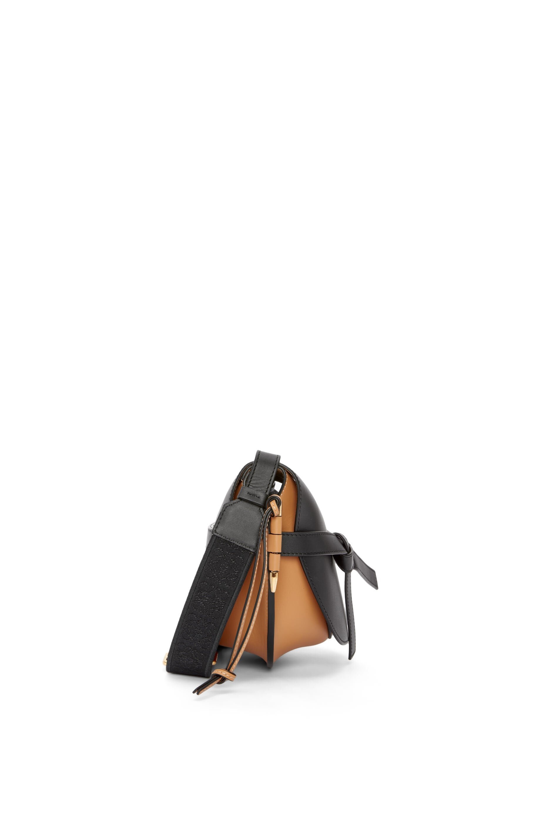 Small Gate bag in soft calfskin and jacquard - 3