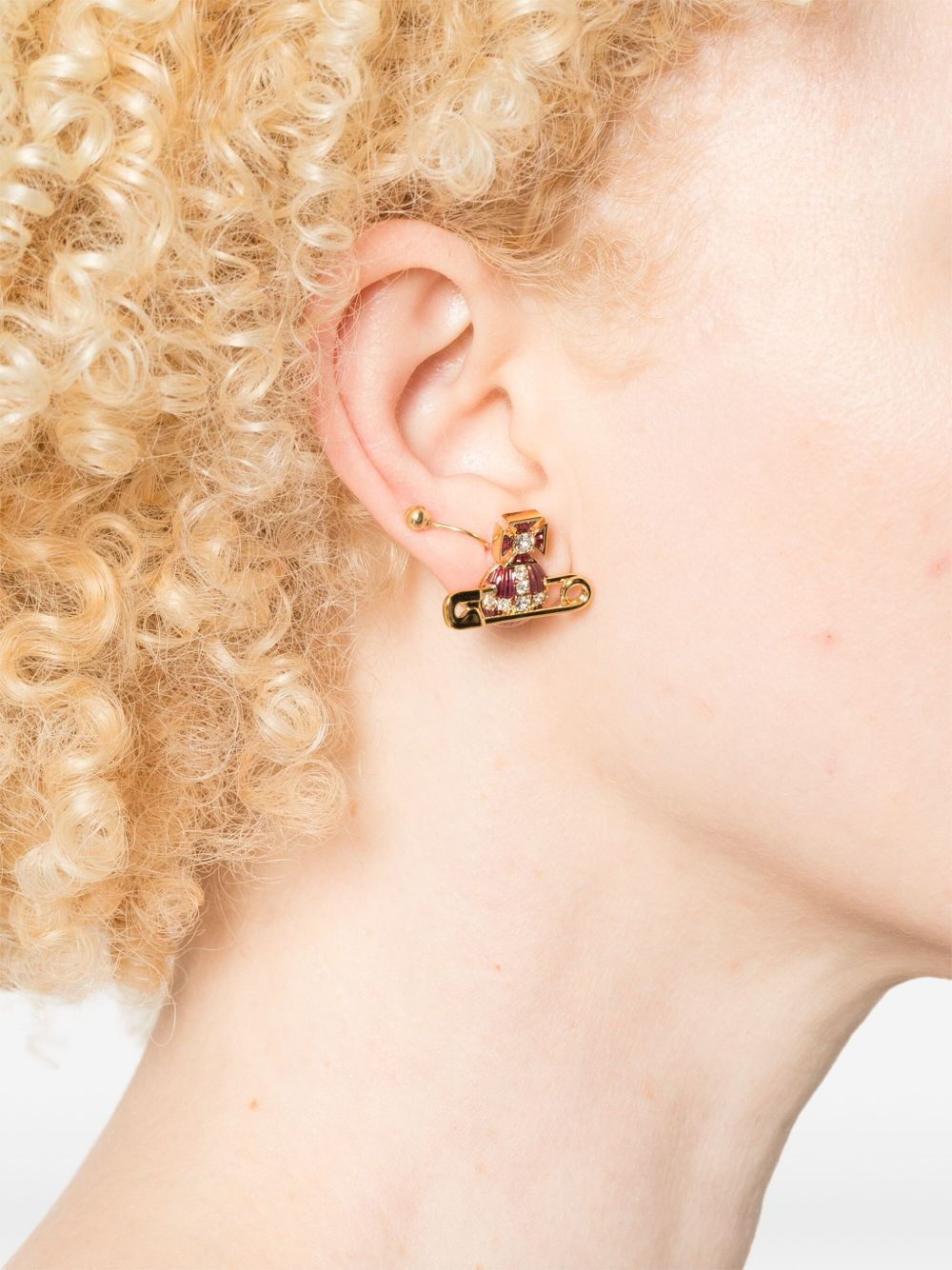 crystal-embellished Orb earrings - 2