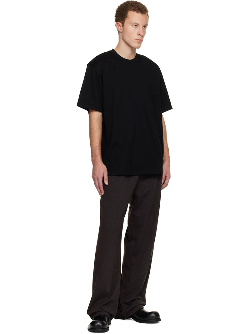 Wooyoungmi Black Embroidered Patch T-shirt outlook