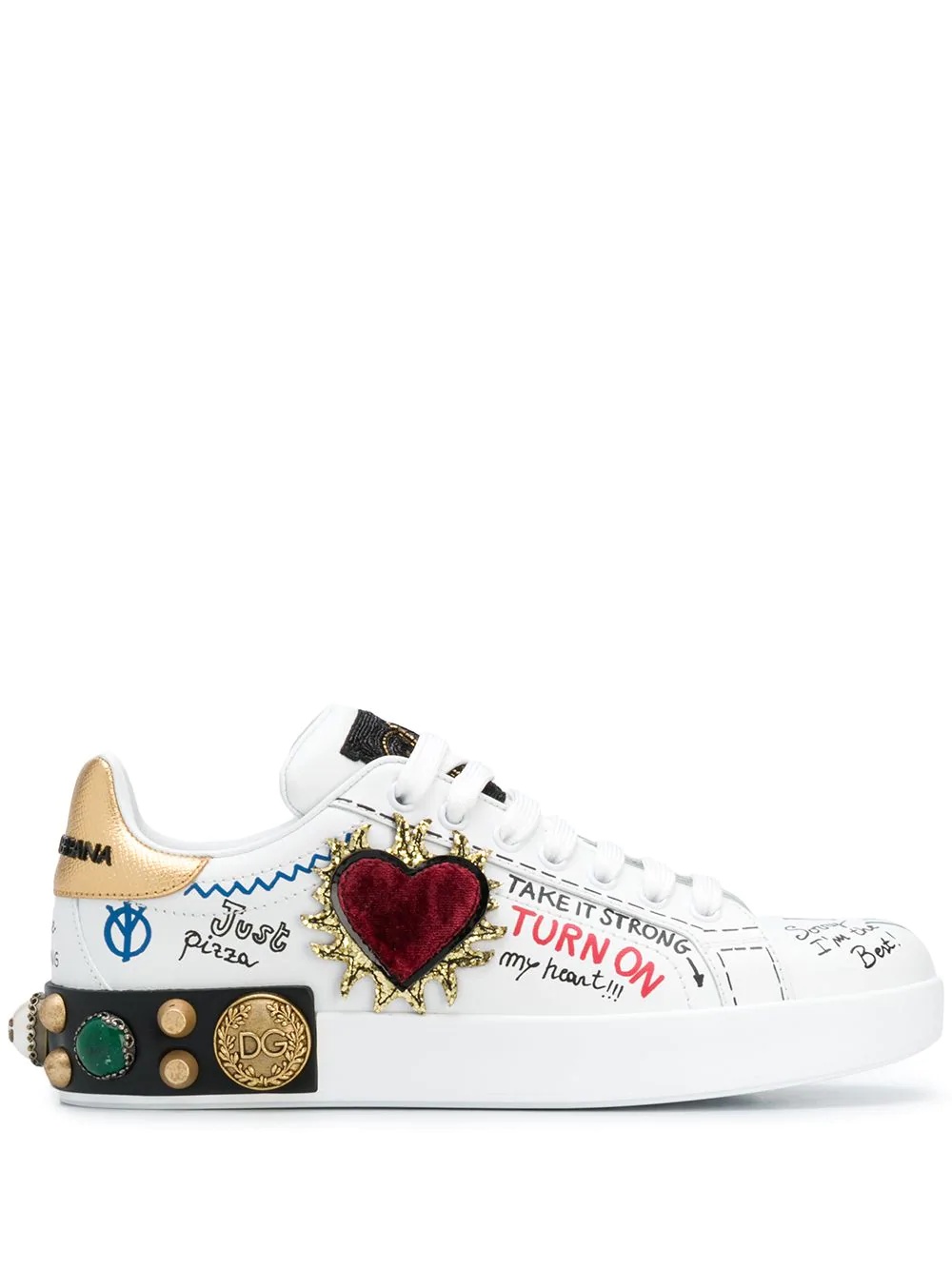 Portofino embellished low-top sneakers - 1