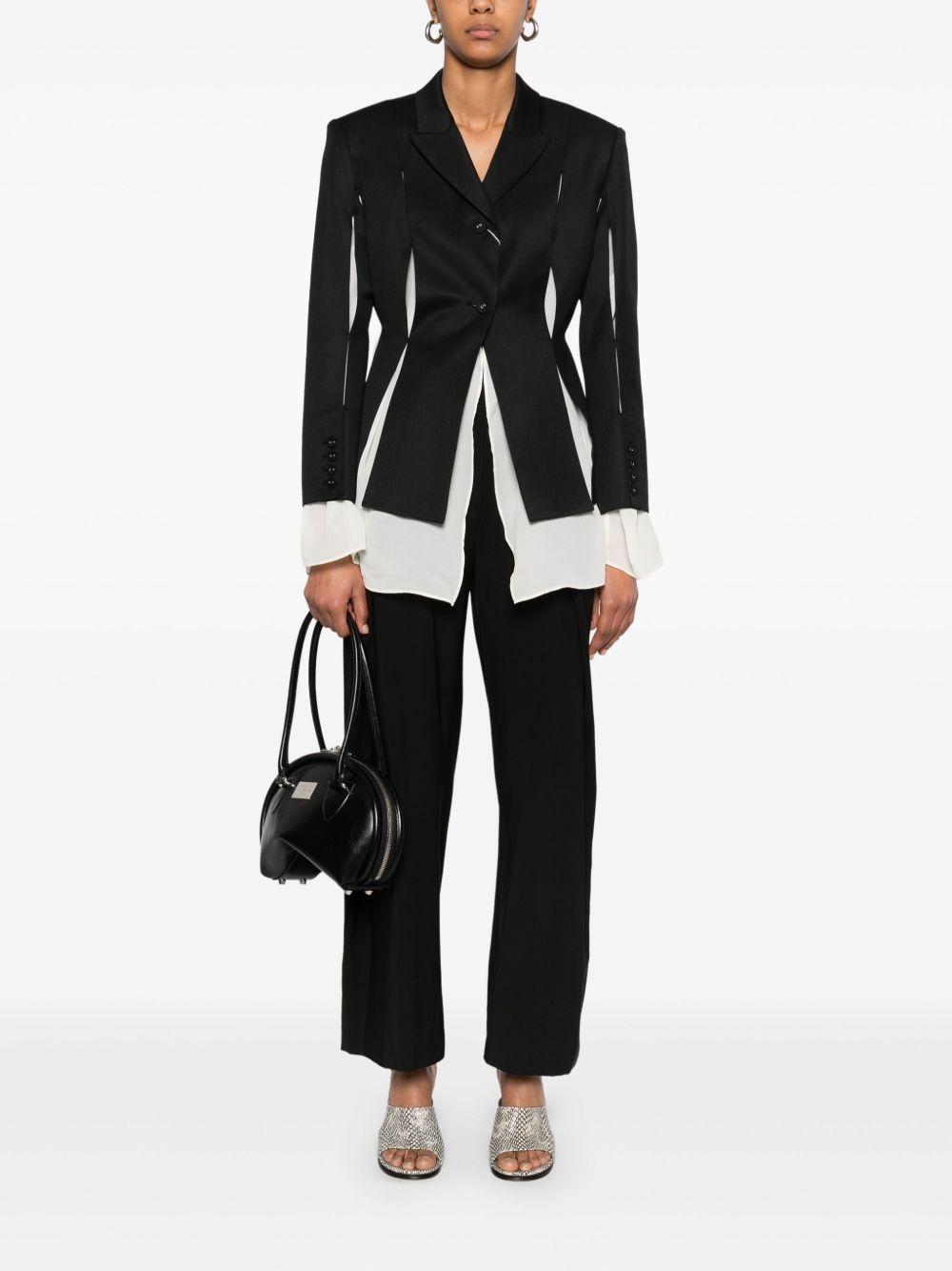 pleated wide-leg trousers - 2