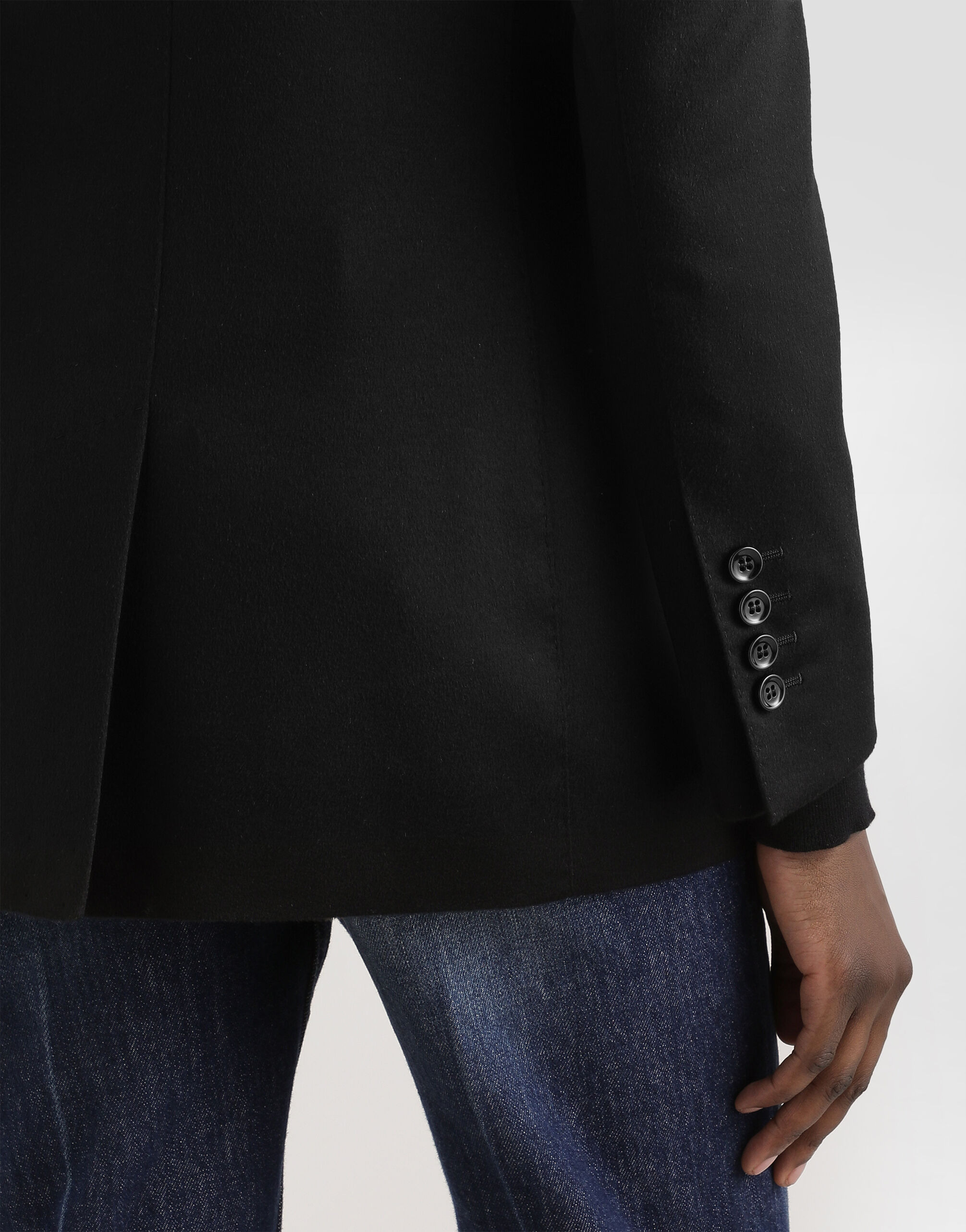 Single-breasted jacket in silk and Cashmere - 5