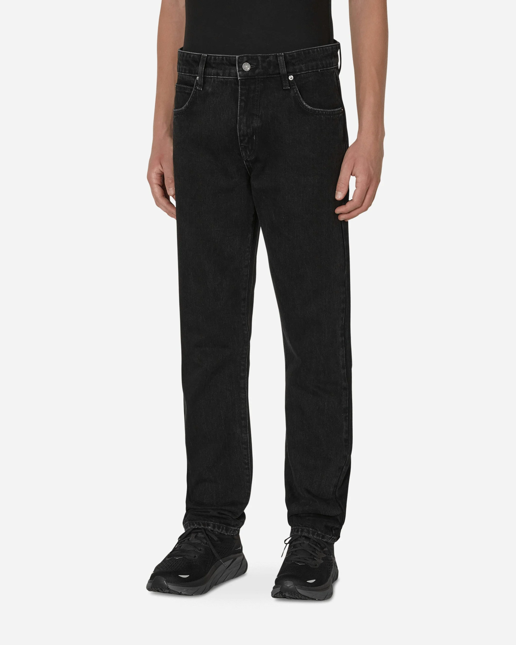 Straight Denim Pants Black - 1