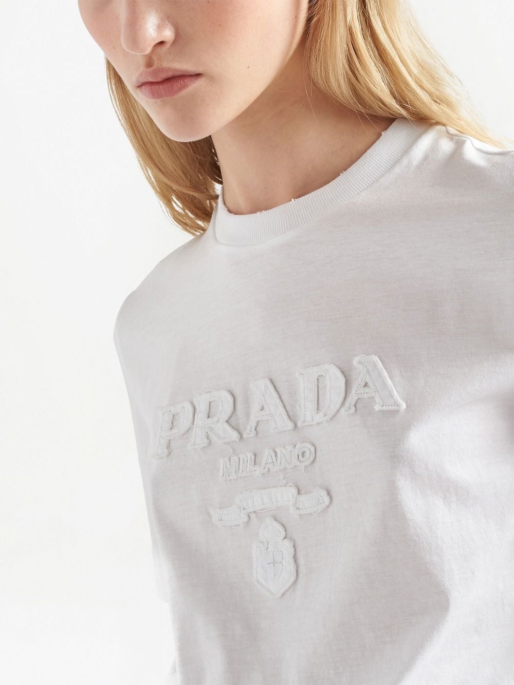 logo-appliqué cotton T-shirt - 4