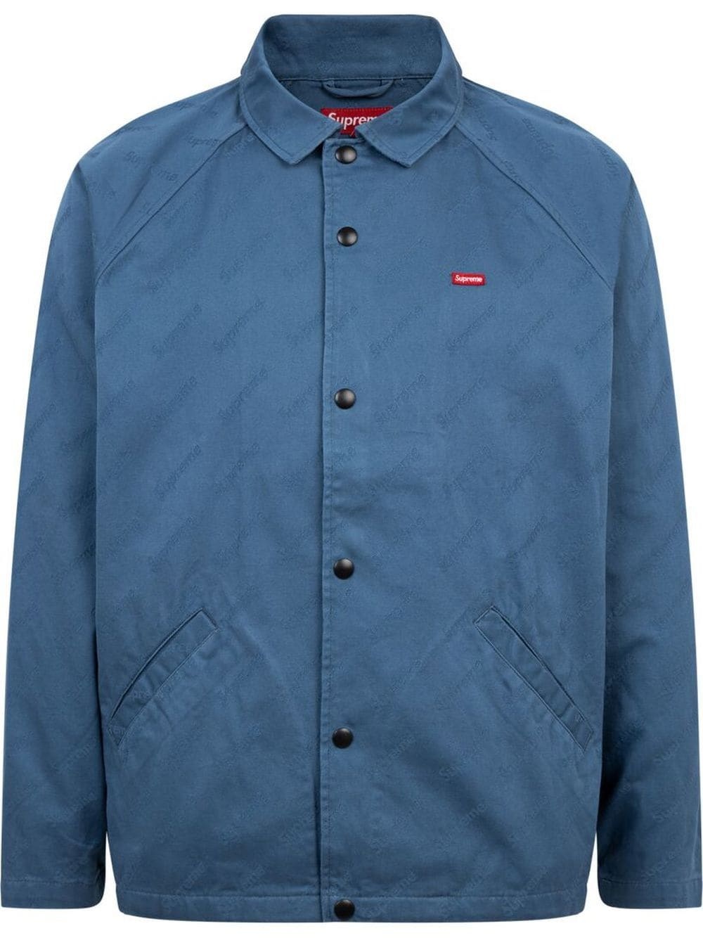 logo-jacquard shirt jacket - 1