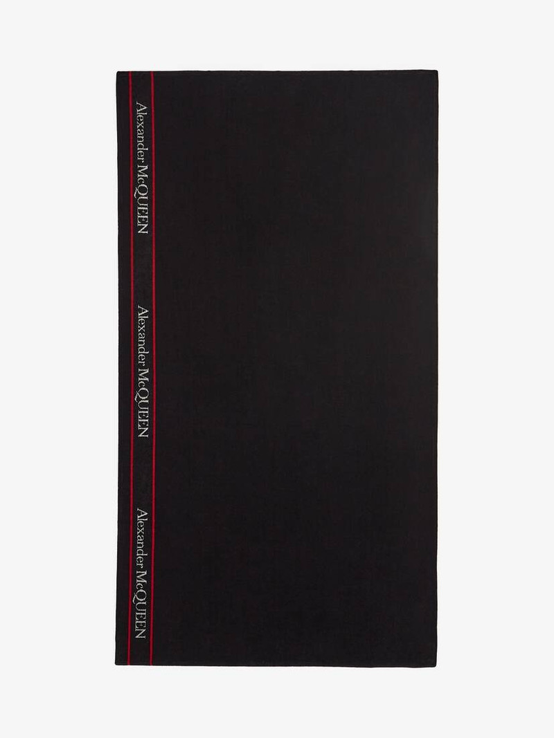 Selvedge Beach Towel in Black 1