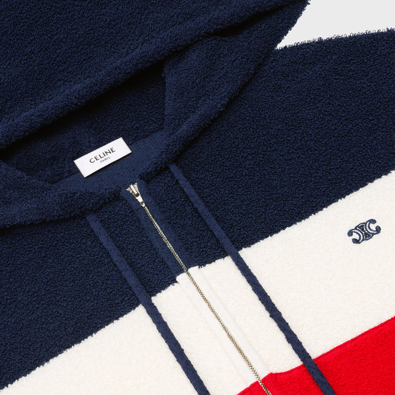 ZIPPED TRIOMPHE BOUCLETTE COTTON HOODIE 3