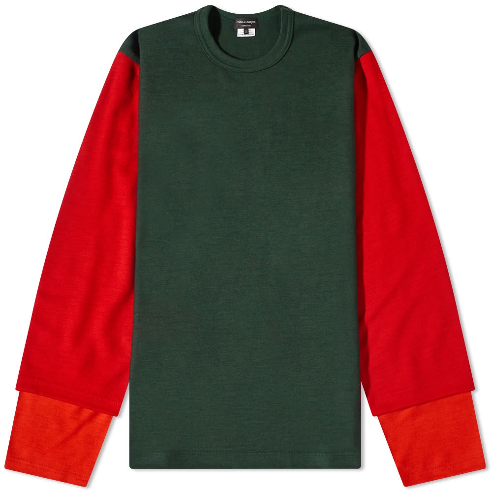 Comme des Garçons Homme Plus Long Sleeve Layered Panel T-Shirt - 1