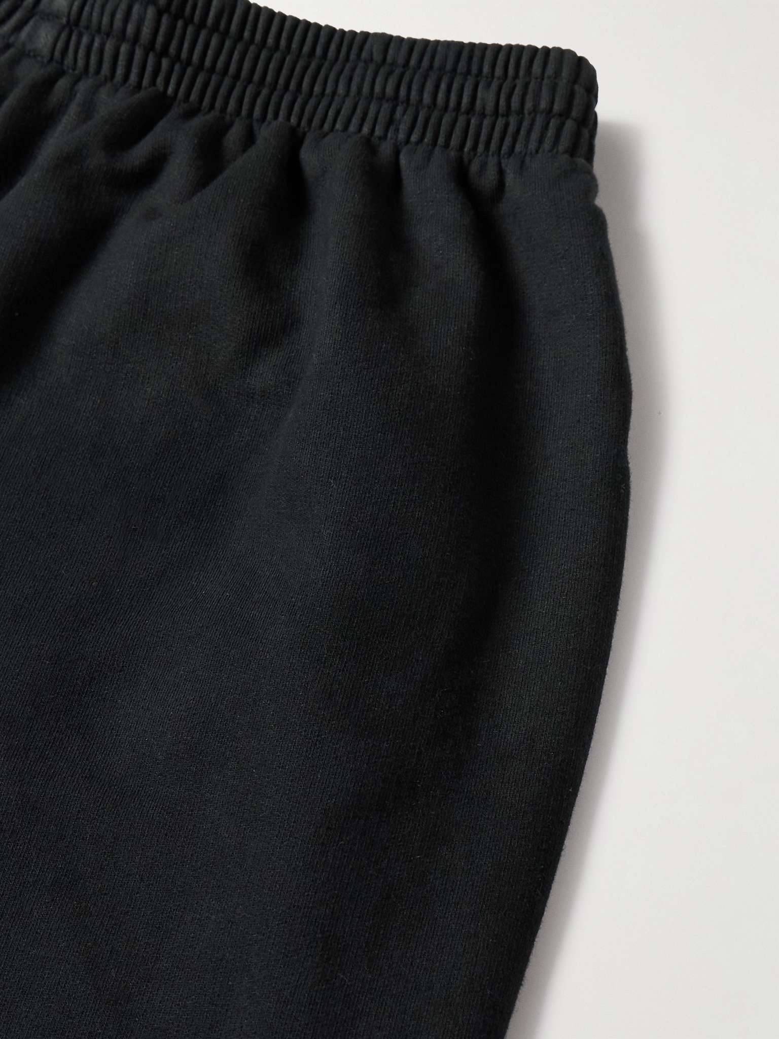 BALENCIAGA - Wide-Leg Fleece-Back Organic Cotton-Jersey Sweatpants