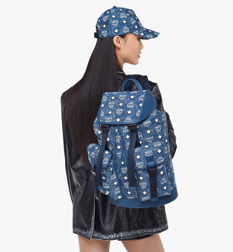 Brandenburg Backpack in Vintage Denim Jacquard 6
