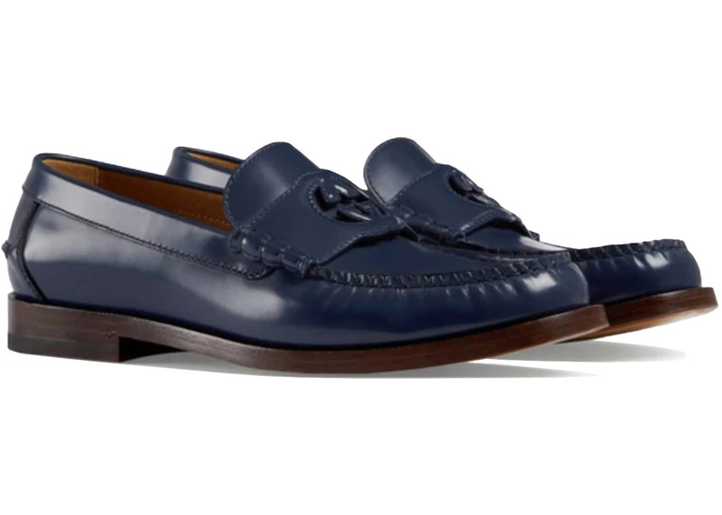 GUCCI Gucci Interlocking G Loafers Blue outlook