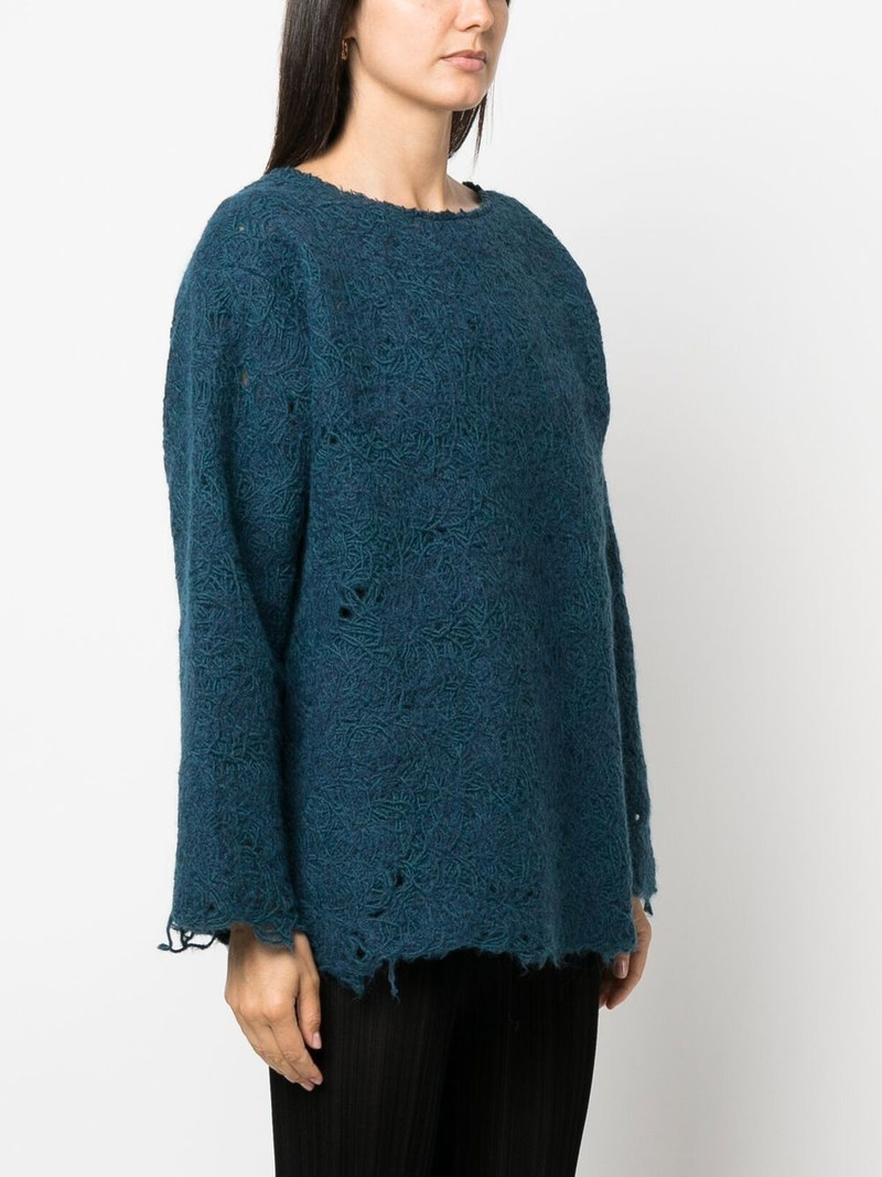 distressed-effect knit jumper 3