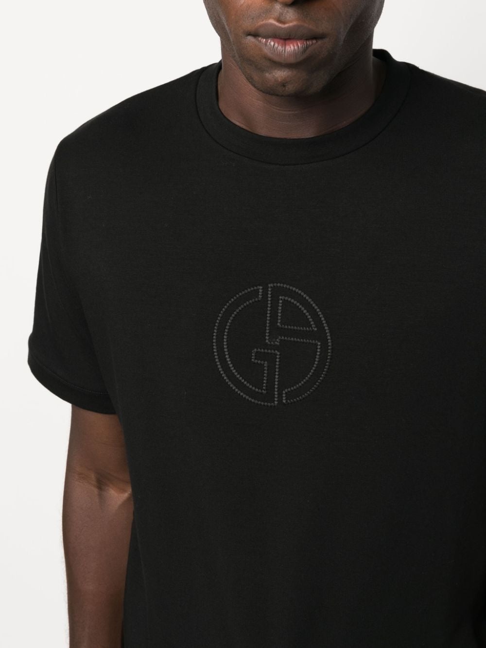 logo-embroidered round-neck T-shirt - 5
