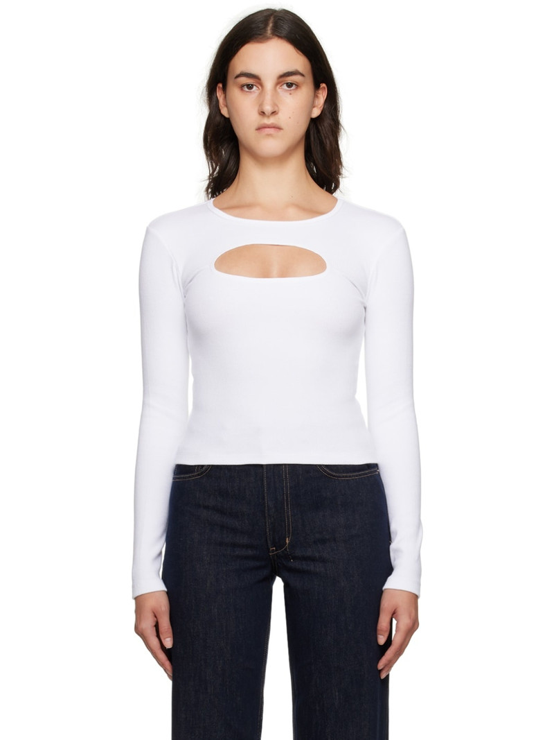 White Switch Long Sleeve T-Shirt - 1