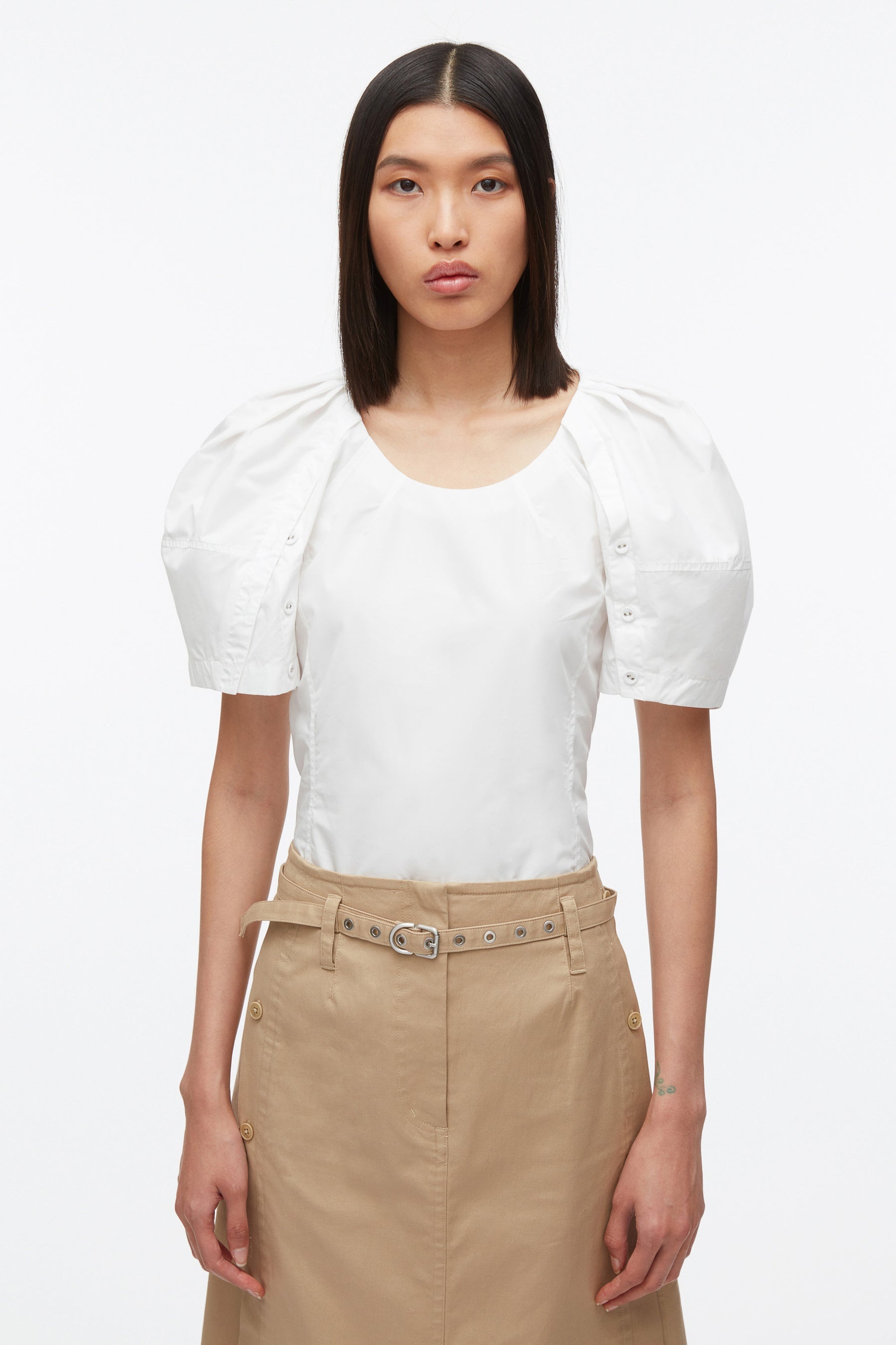 Bloom Sleeve Scoop Neck Top - 2