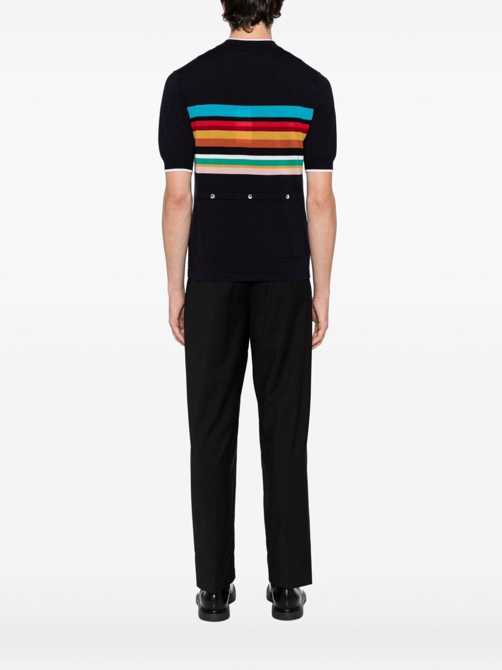 LOGO-EMBROIDERED STRIPED TOP - 4