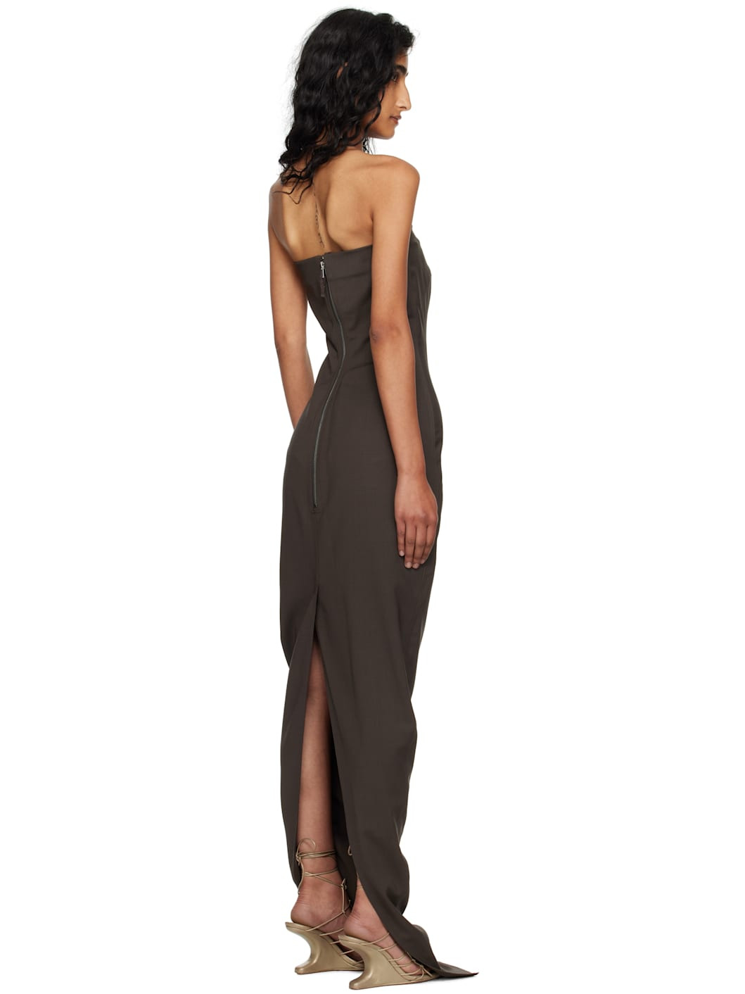 Gray Concordians Bustier Maxi Dress - 3