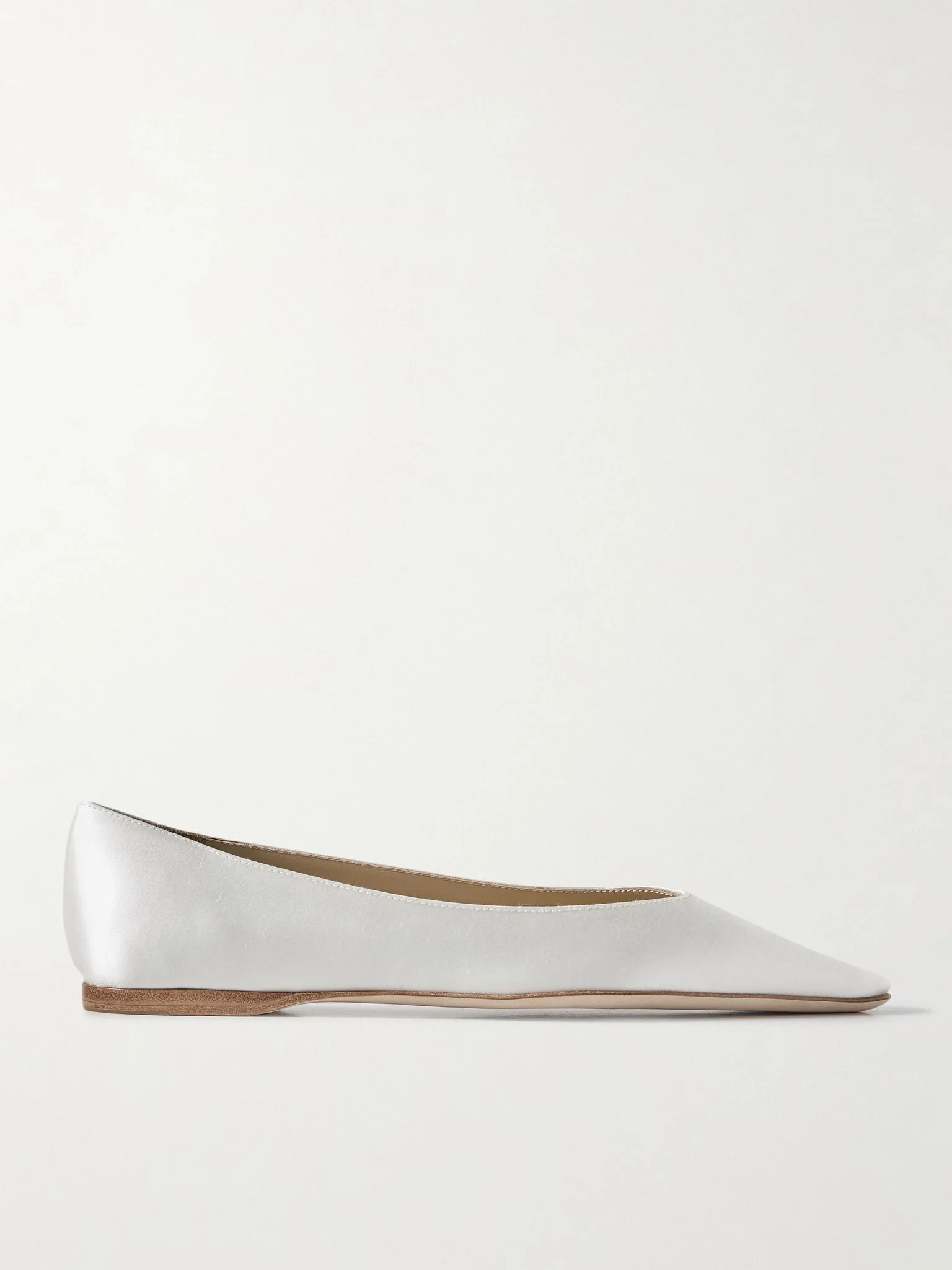Riley satin point-toe ballet flats Ivory - 1