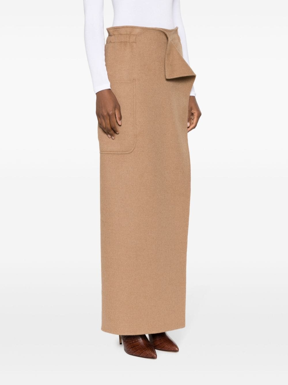 patch-pocket straight skirt - 3