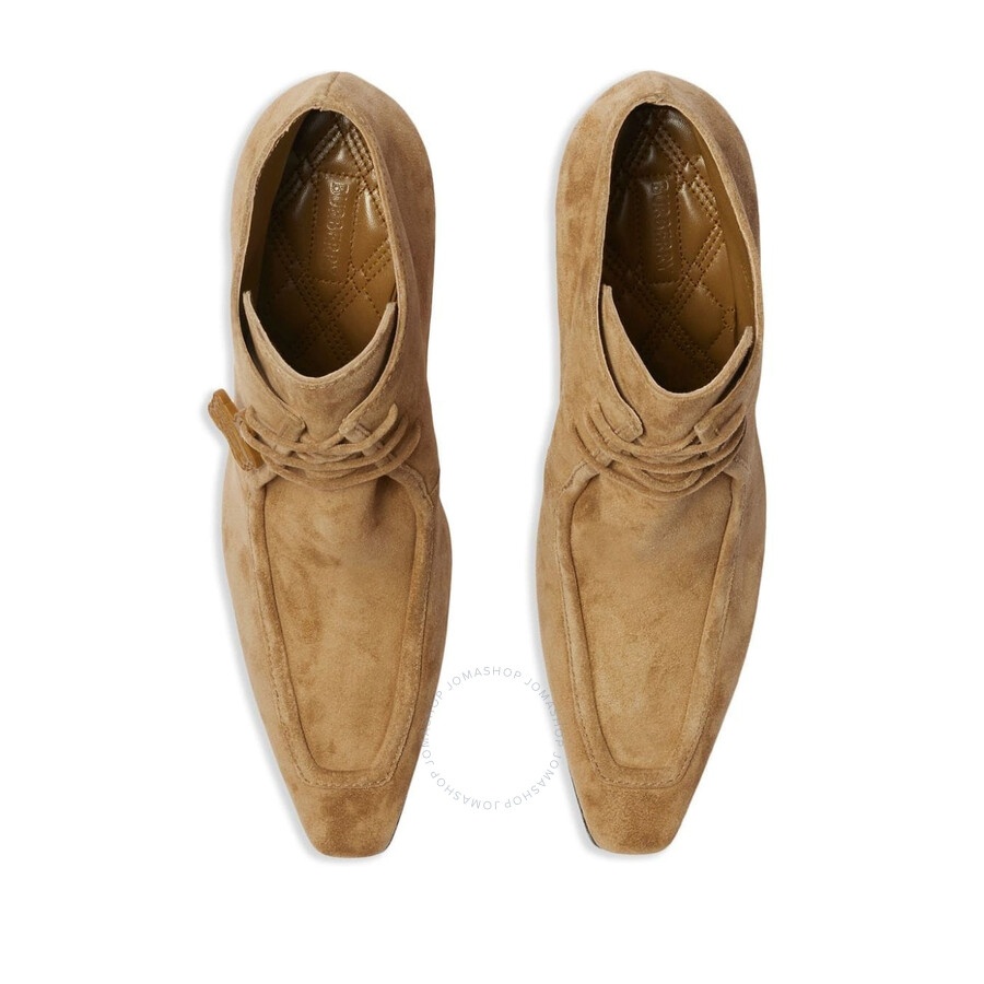 Burberry Ladies 60mm Storm Suede Lace-Up Booties - 4