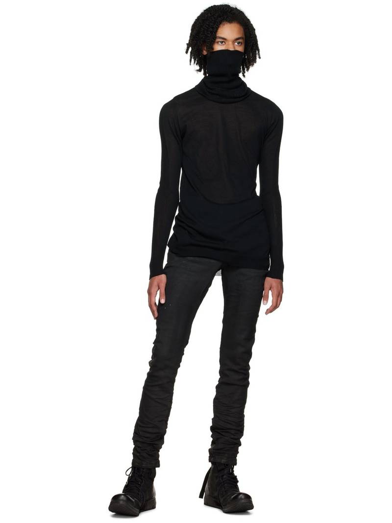 Boris Bidjan Saberi Black Painted P13 Jeans outlook