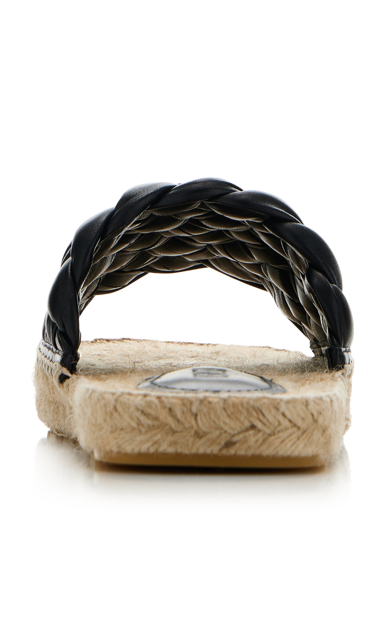 Bottega Veneta Jack Leather Espadrille Sandals black