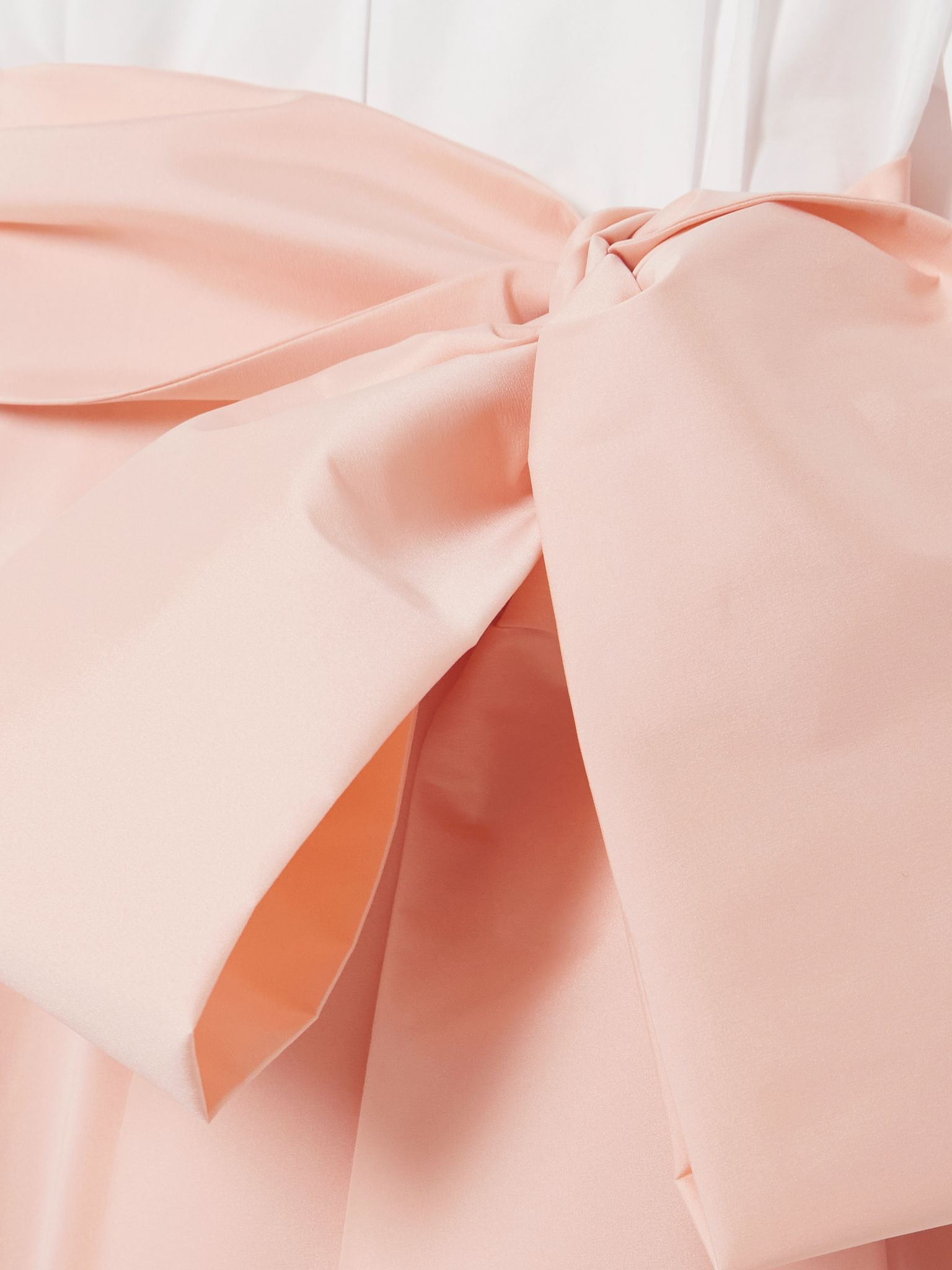 Clarence belted organic cotton-blend poplin and taffeta maxi shirt dress Pink - 4