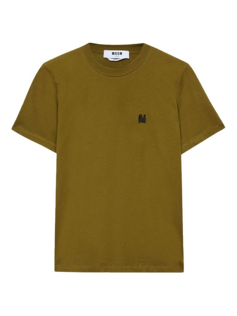logo-embroidered T-shirt 1