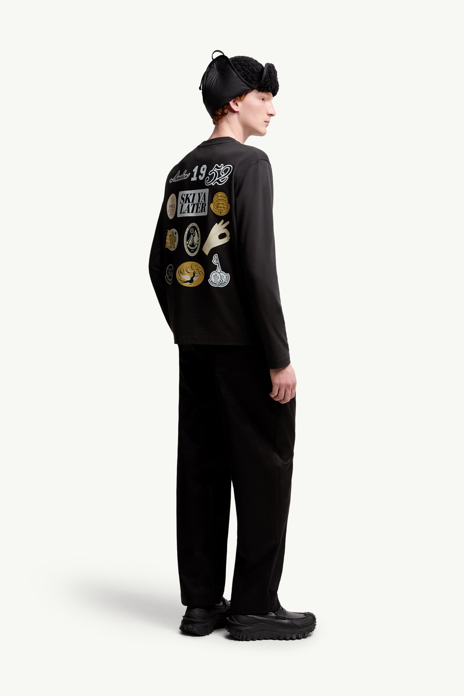 Cartoon Logos Long Sleeve Cotton T-Shirt - 2
