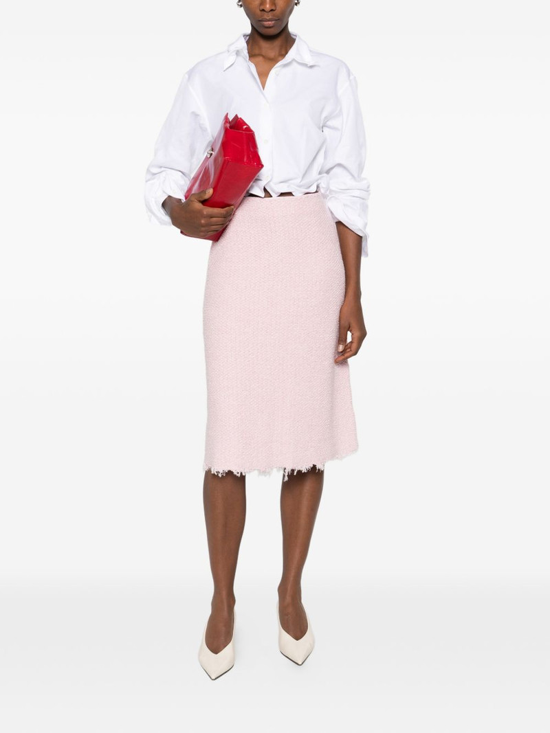 Jil Sander A-line frayed skirt outlook