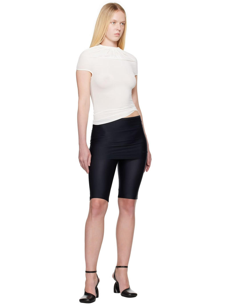 ALAINPAUL White Gathered Neck Tank Top outlook