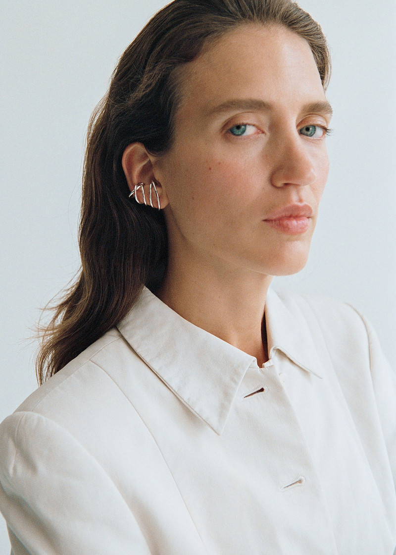 Otiumberg Dual Curve Ear Cuff - Silver 3