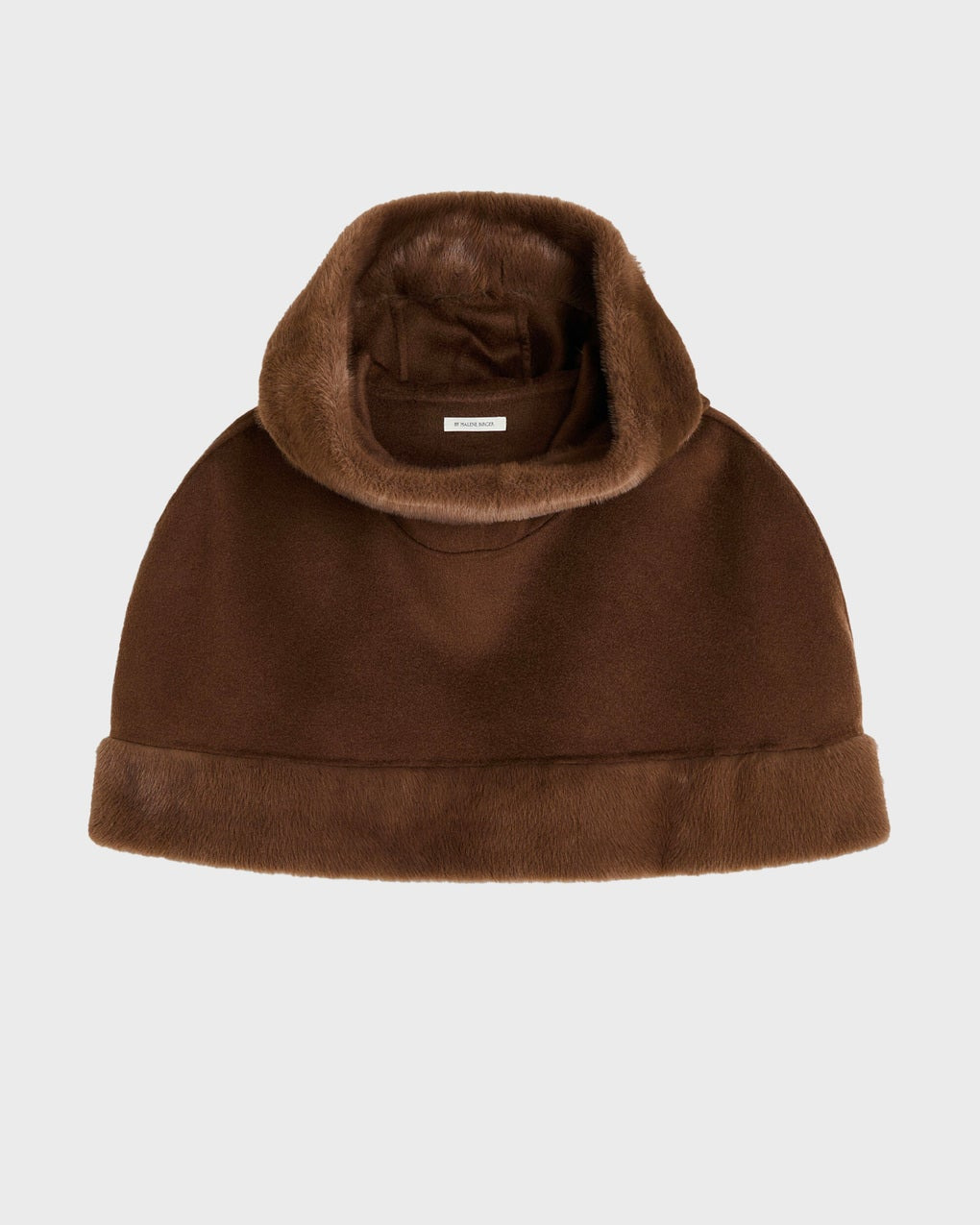 Marta Wool Cape  Brown ONESIZE - 1