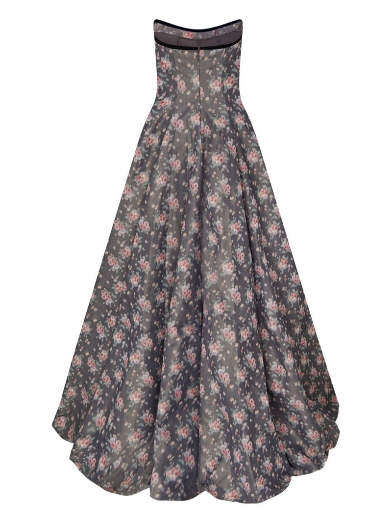 markarian Laila taffeta floral gown outlook