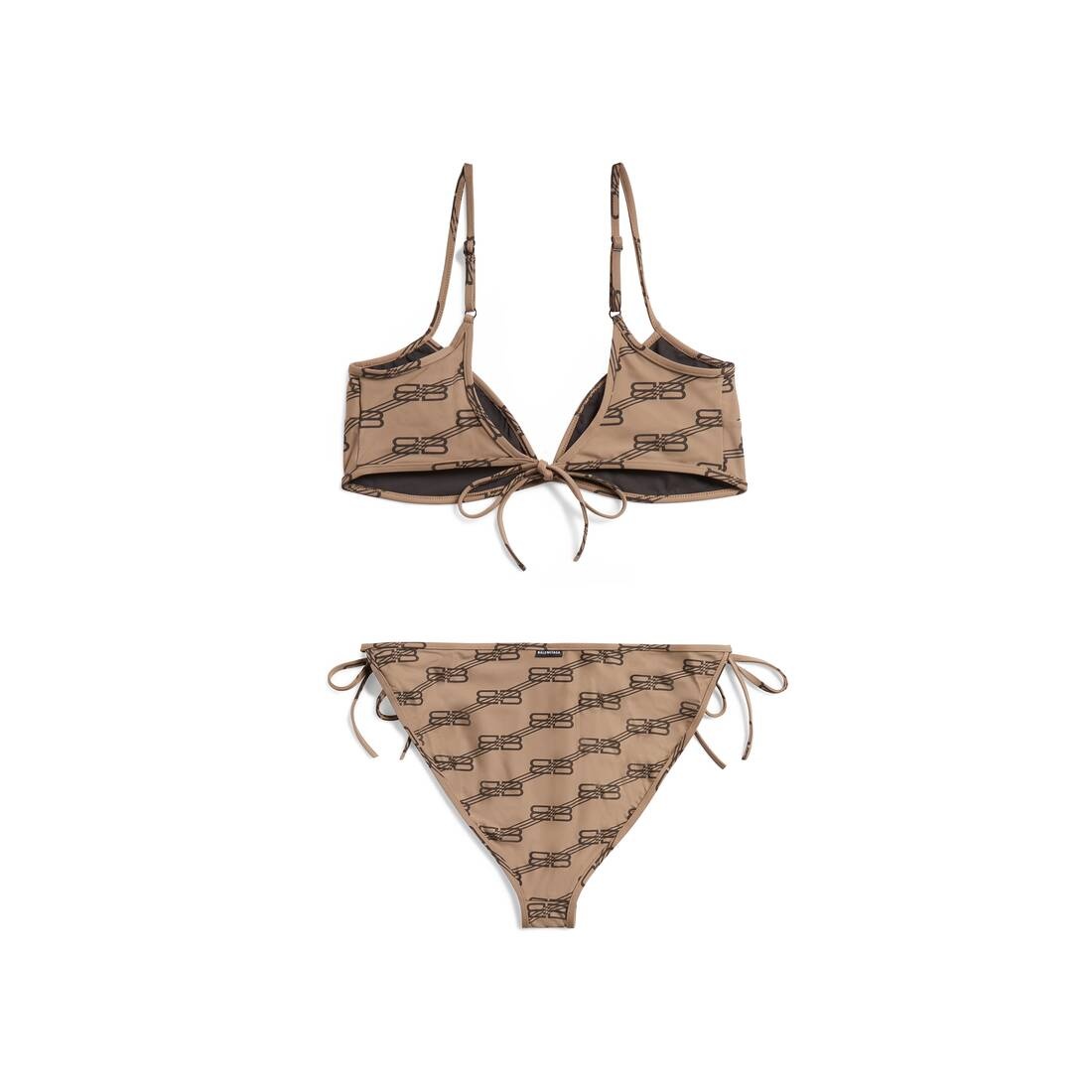 Tie-detailed stretch bikini