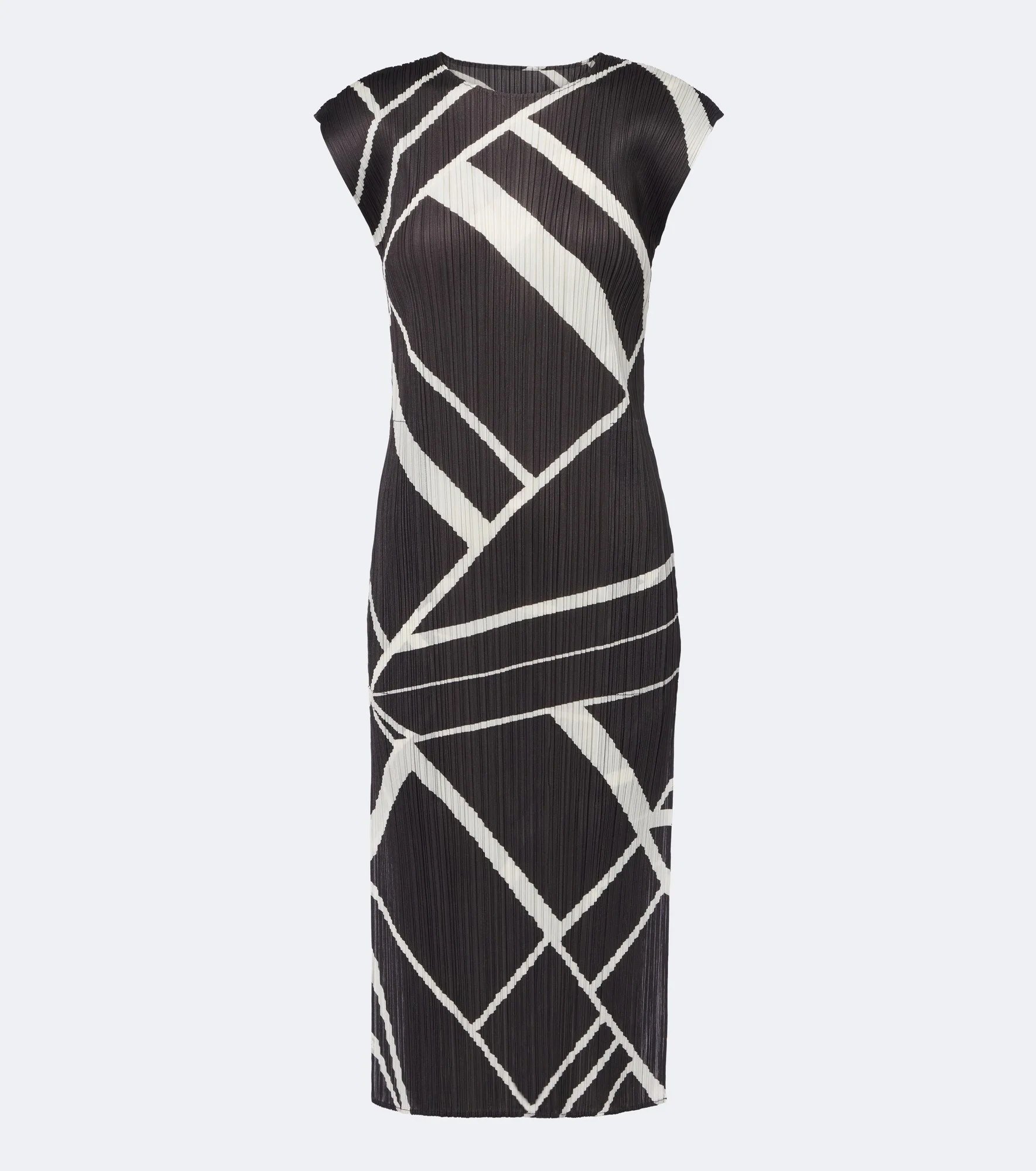 Fold Line pleated printed midi dress - 1