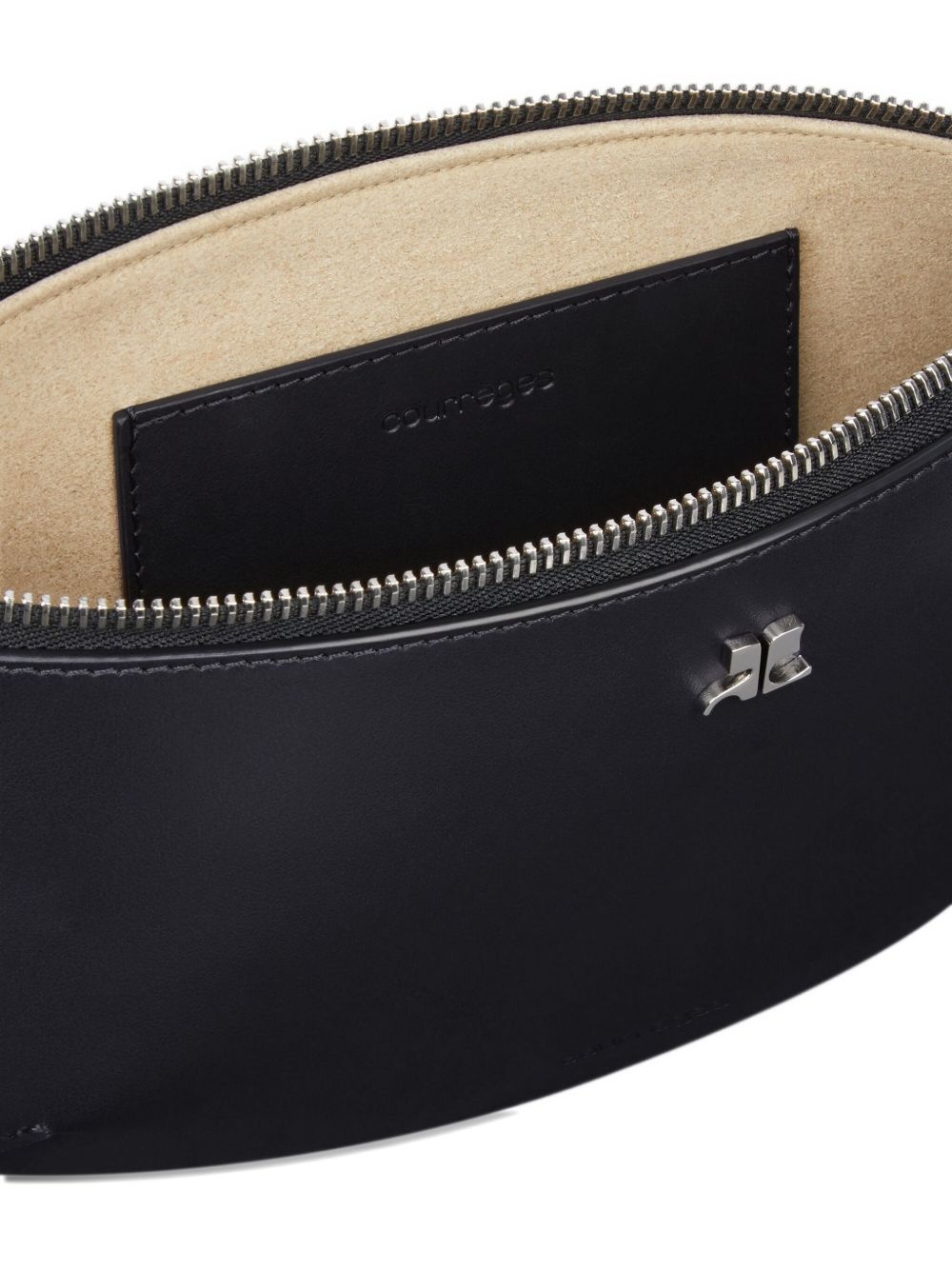 half-moon leather shoulder bag - 6
