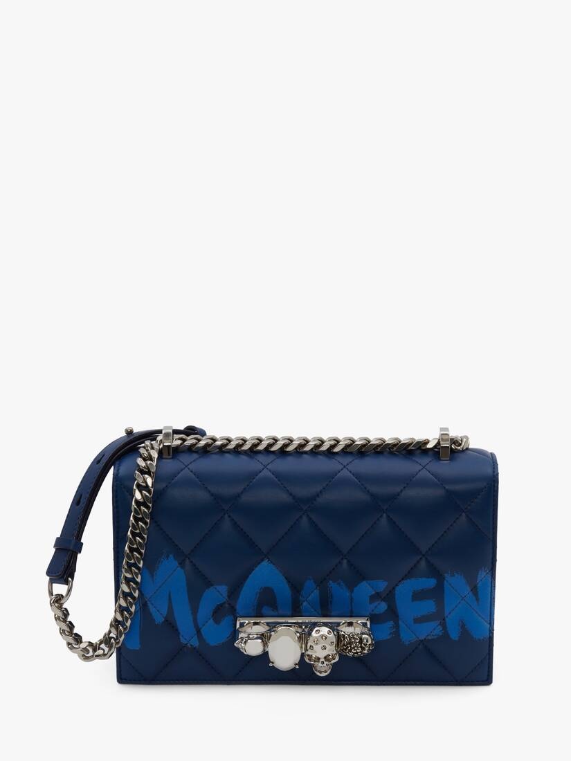 Jewelled Satchel in Ink Blue - 1